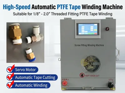 Automatický stroj na navíjení PTFE pásky WPM-1308 - Stroj na ovíjení páskou