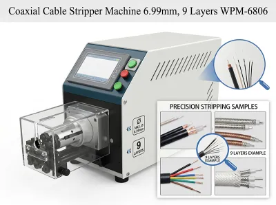 Automatický stroj na odizolování koaxiálních kabelů do 6,99 mm WPM-6806