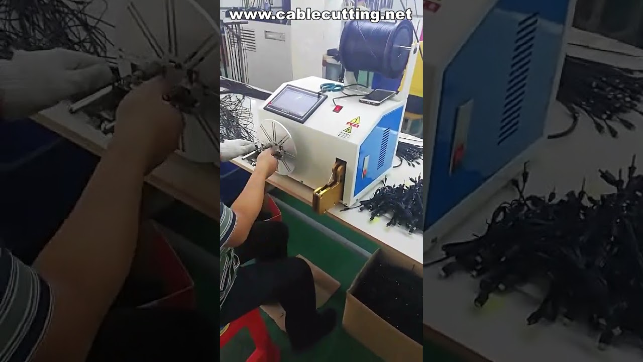 Stroj na navíjení pásků a vázání kabelů | Automatické zařízení pro USB a opláštěné kabely