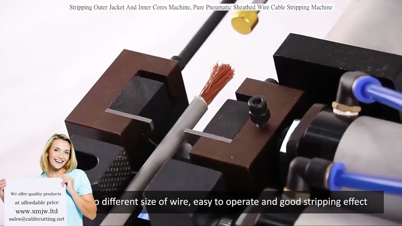 Stripping Outer Jacket And Inner Cores Machine, Pure Pneumatic Sheathed Wire Cable Stripping Machine