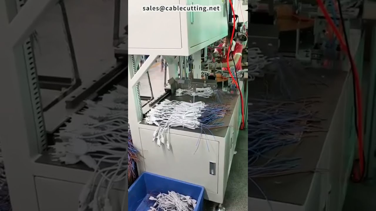 Plně automatický stroj na navíjení, páskování a balení AC napájecích kabelů ušetří 2 pracovníky #factory #machine #diy