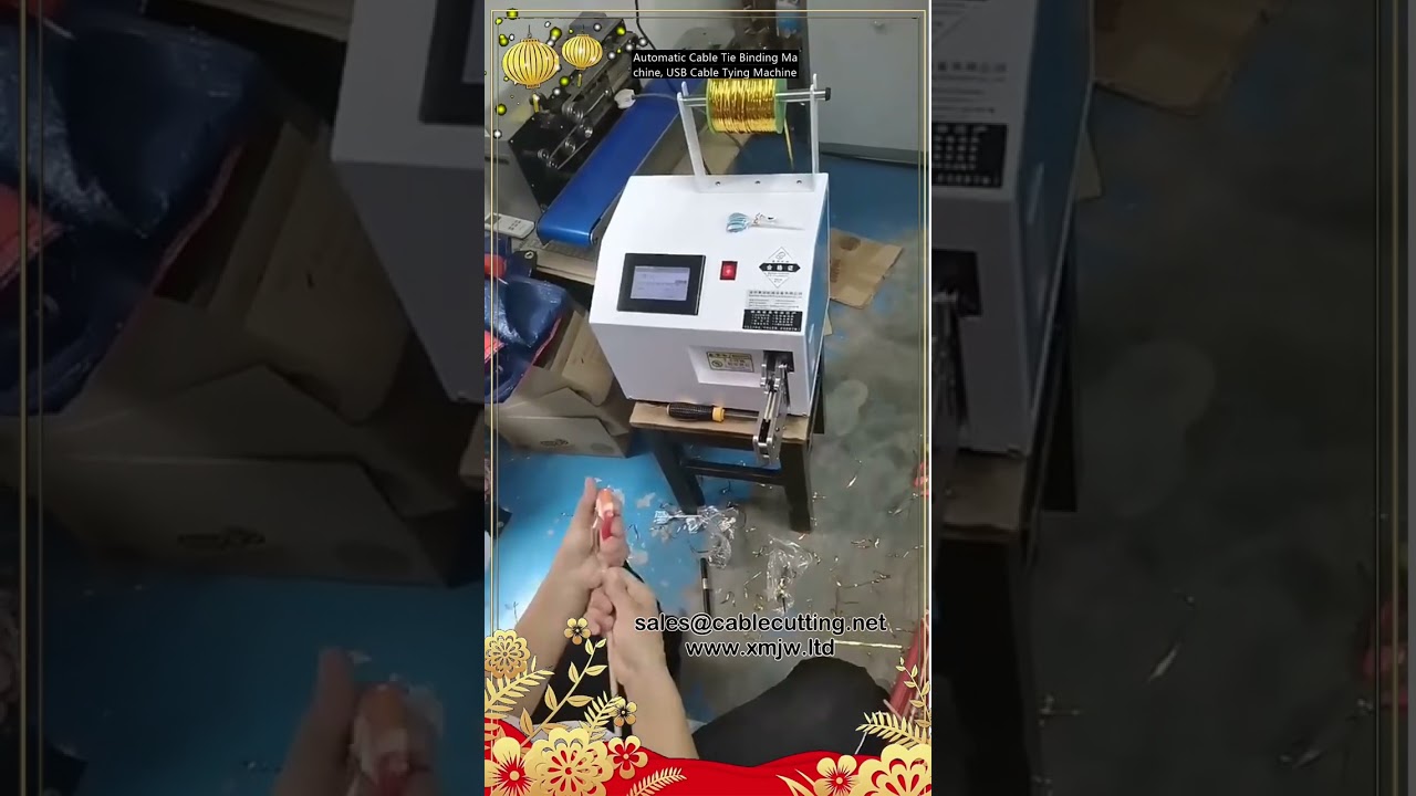 Automatický vázací stroj na kabelové pásky – pro USB kabely a svazky vodičů