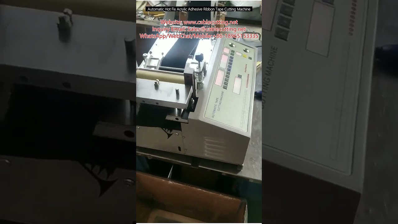 Automatic Hot Fix Acrylic Adhesive Ribbon Tape Cutting Machine