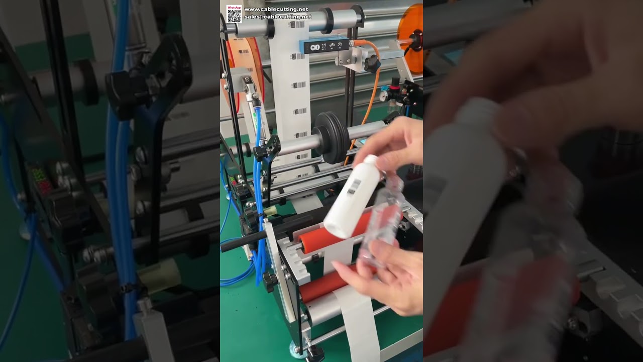 Dvoumodulový etiketovací stroj na kulaté lahve | Univerzální aplikátor štítků pro různé produkty