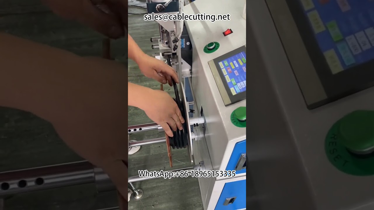 Floor standing automatic metre counting row cutting winding and tying machine #metre counting