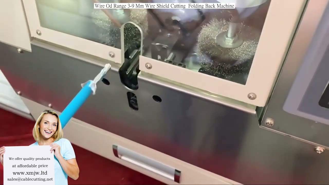 Automatický stroj na stříhání a skládání stínění drátů (Ø 3–9 mm)