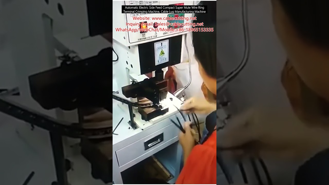 Automatický elektrický boční podávací kompaktní super tichý krimpovací stroj na kroužkové svorky a výrobu kabelových ok
