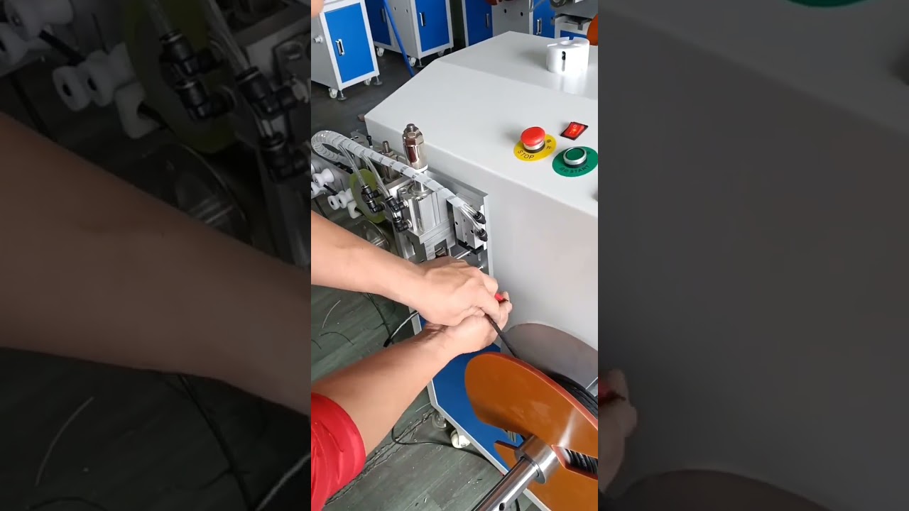 Automatický stroj na počítání metrů, odvíjení, řezání, navíjení a vázání drátu (1-15 mm) s nosností 15 kg