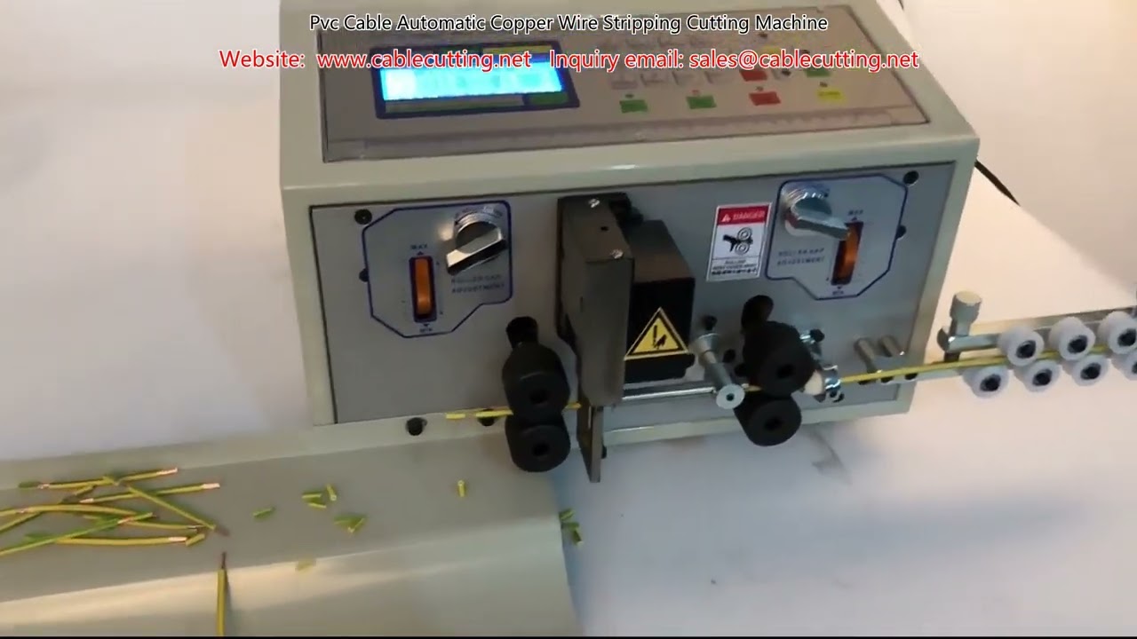 Automatický stroj na odizolování a řezání PVC kabelů a měděných drátů