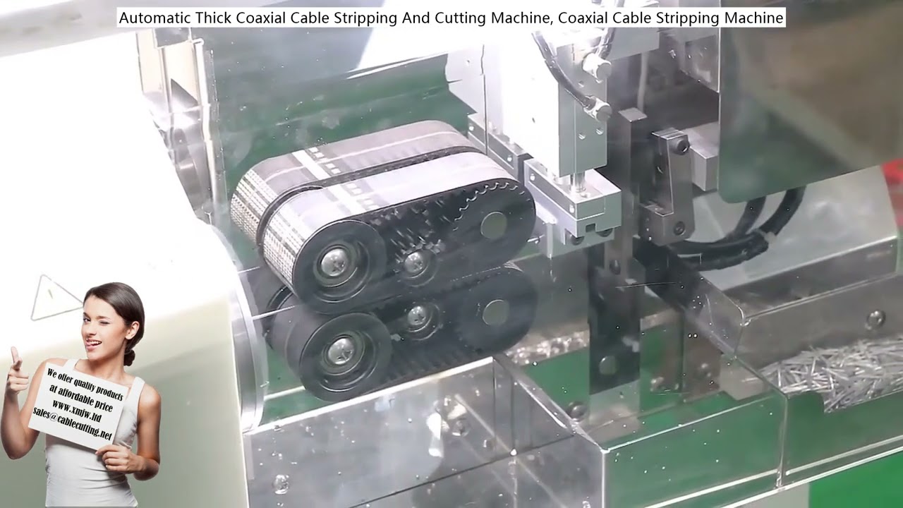 Profesionální automatický stroj na odizolování a řezání silných koaxiálních kabelů