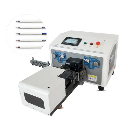 Stříhání, odizolování a skávání plochých dvouvrstvých kabelů WPM-320 - Automatický stroj na odizolování vodičů